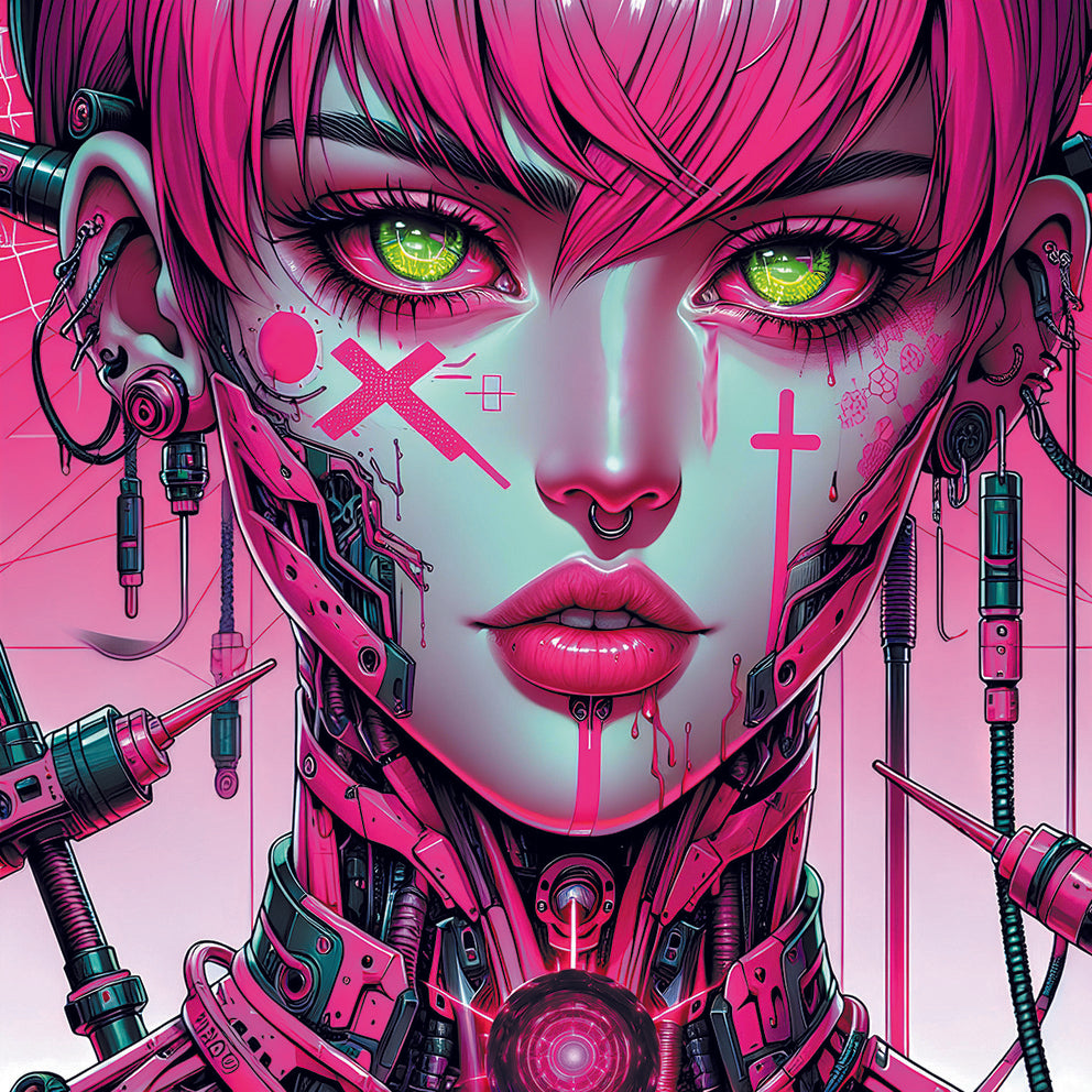 Pink-C | Poster cyberart, cyberpunk