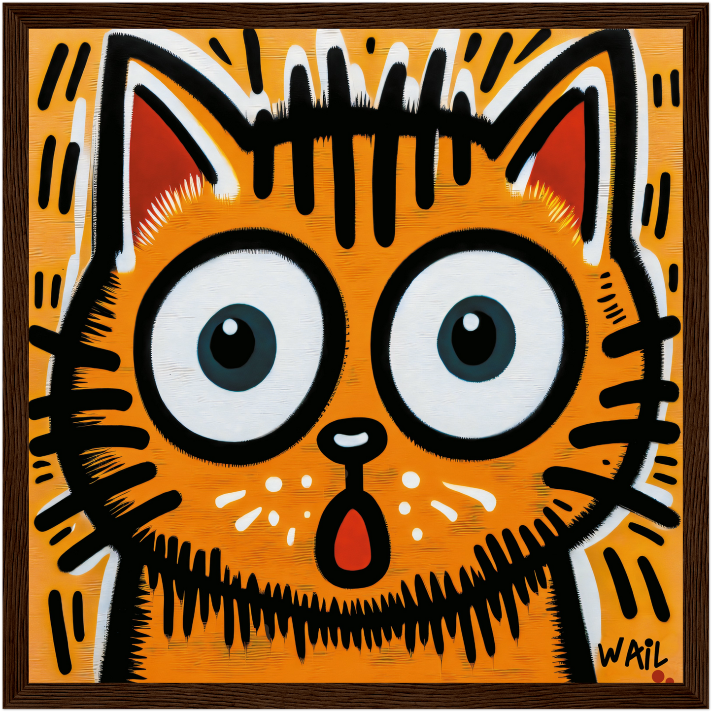 Thor-Orange Meow | Poster gato naranja