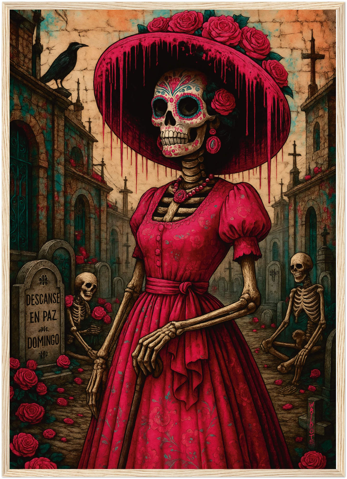 Catrina Domingo – Poster Místico y Folklore Moderno
