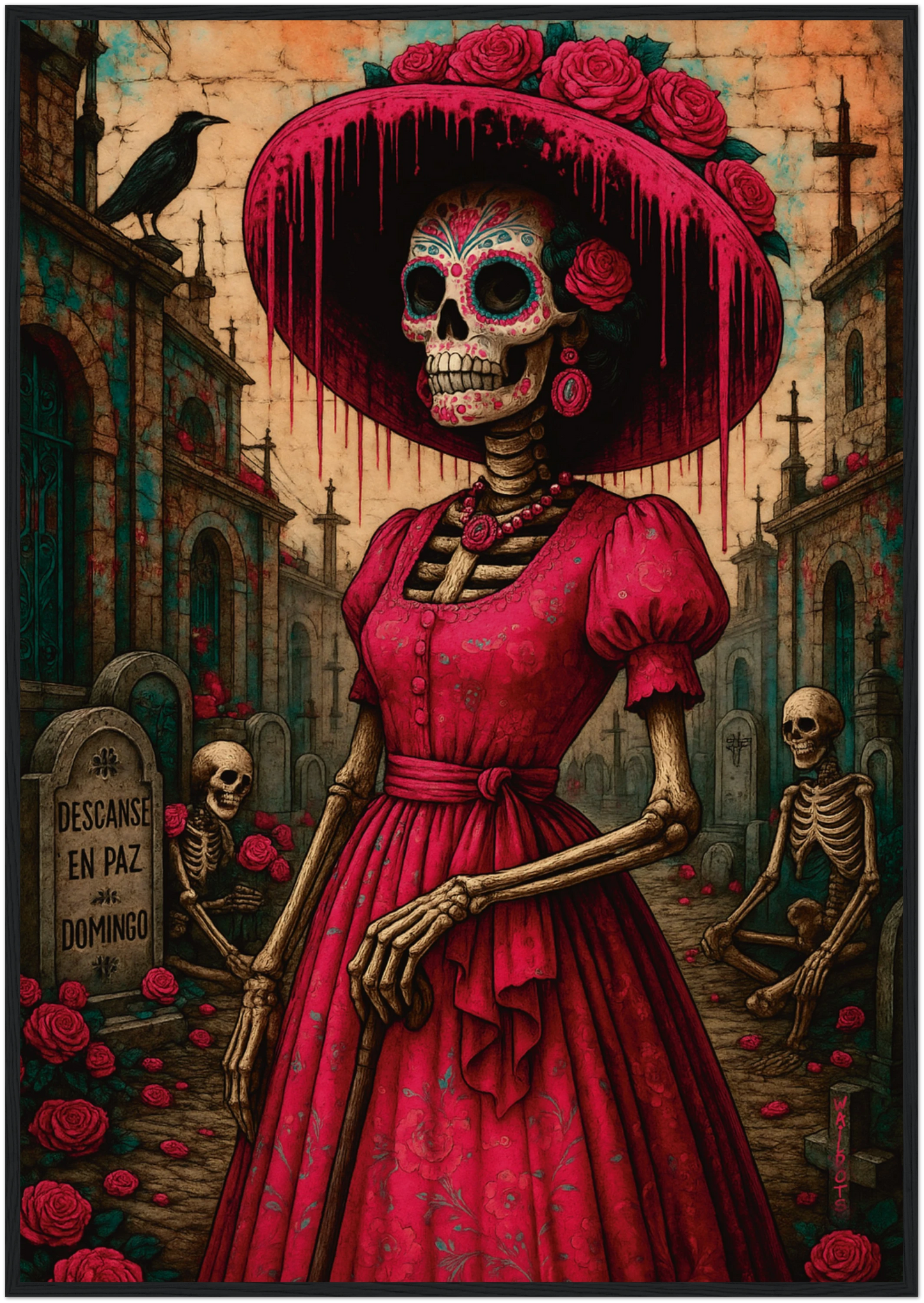 Catrina Domingo – Poster Místico y Folklore Moderno