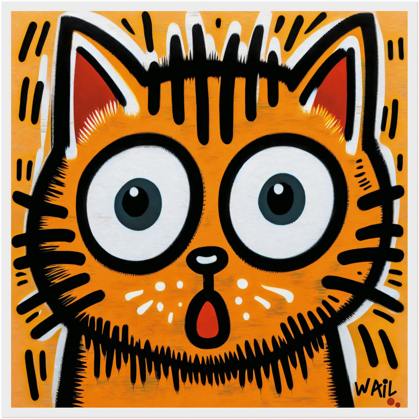 Thor-Orange Meow | Poster gato naranja