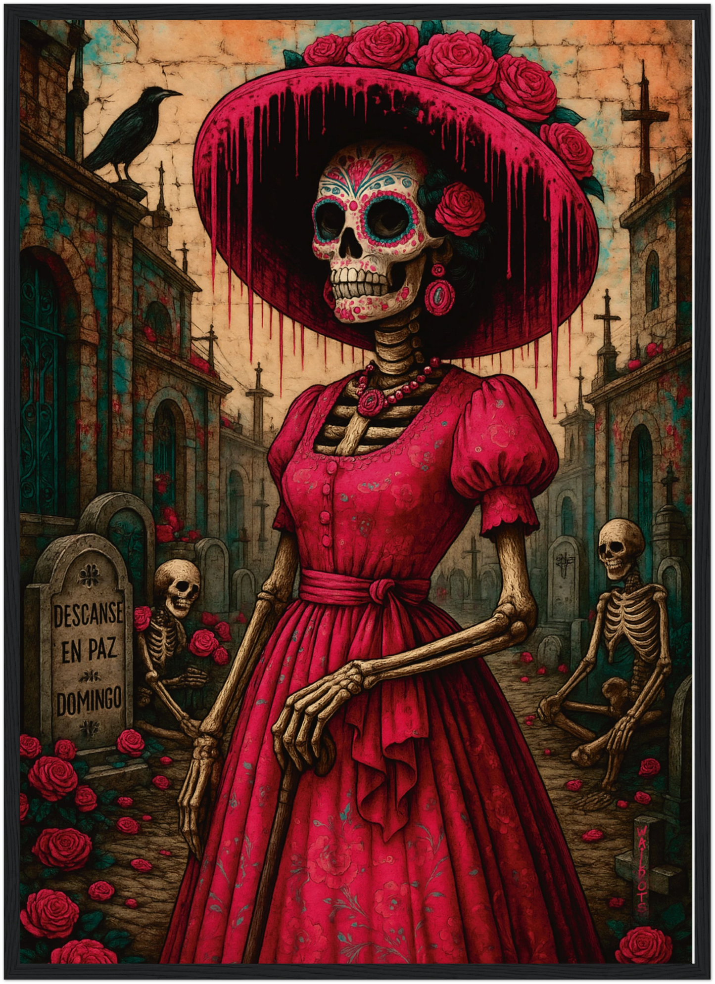 Catrina Domingo – Poster Místico y Folklore Moderno