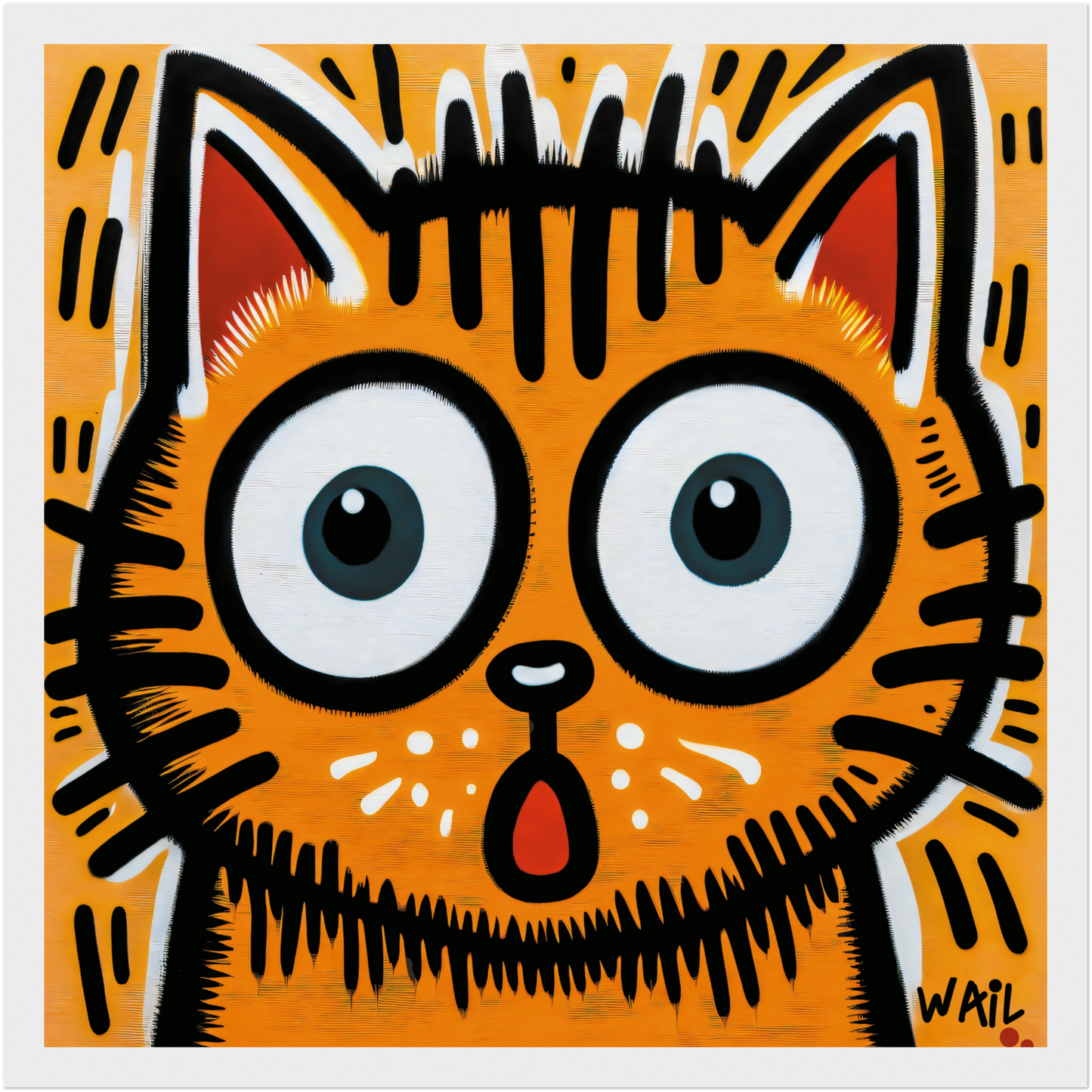 Thor-Orange Meow | Poster gato naranja