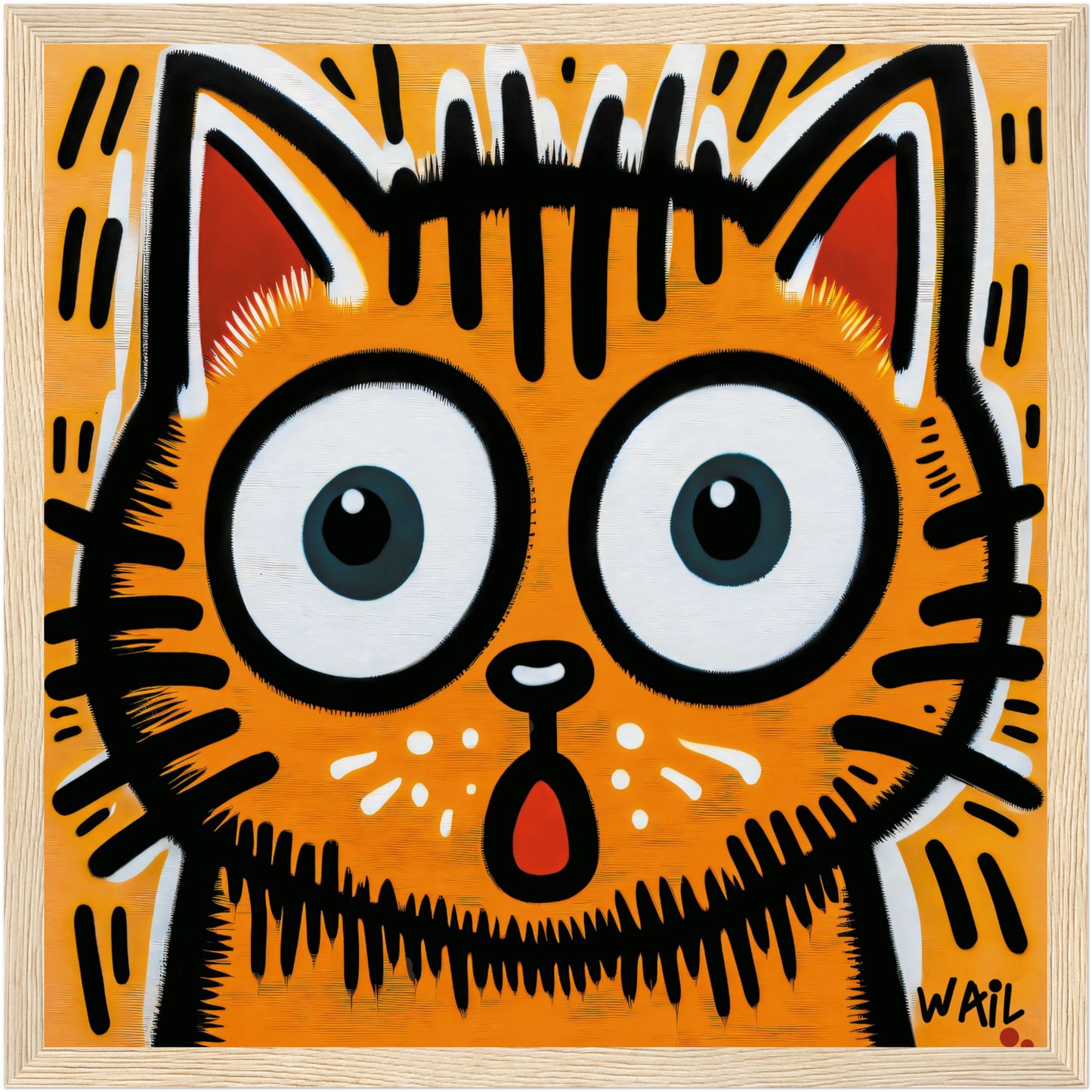 Thor-Orange Meow | Poster gato naranja