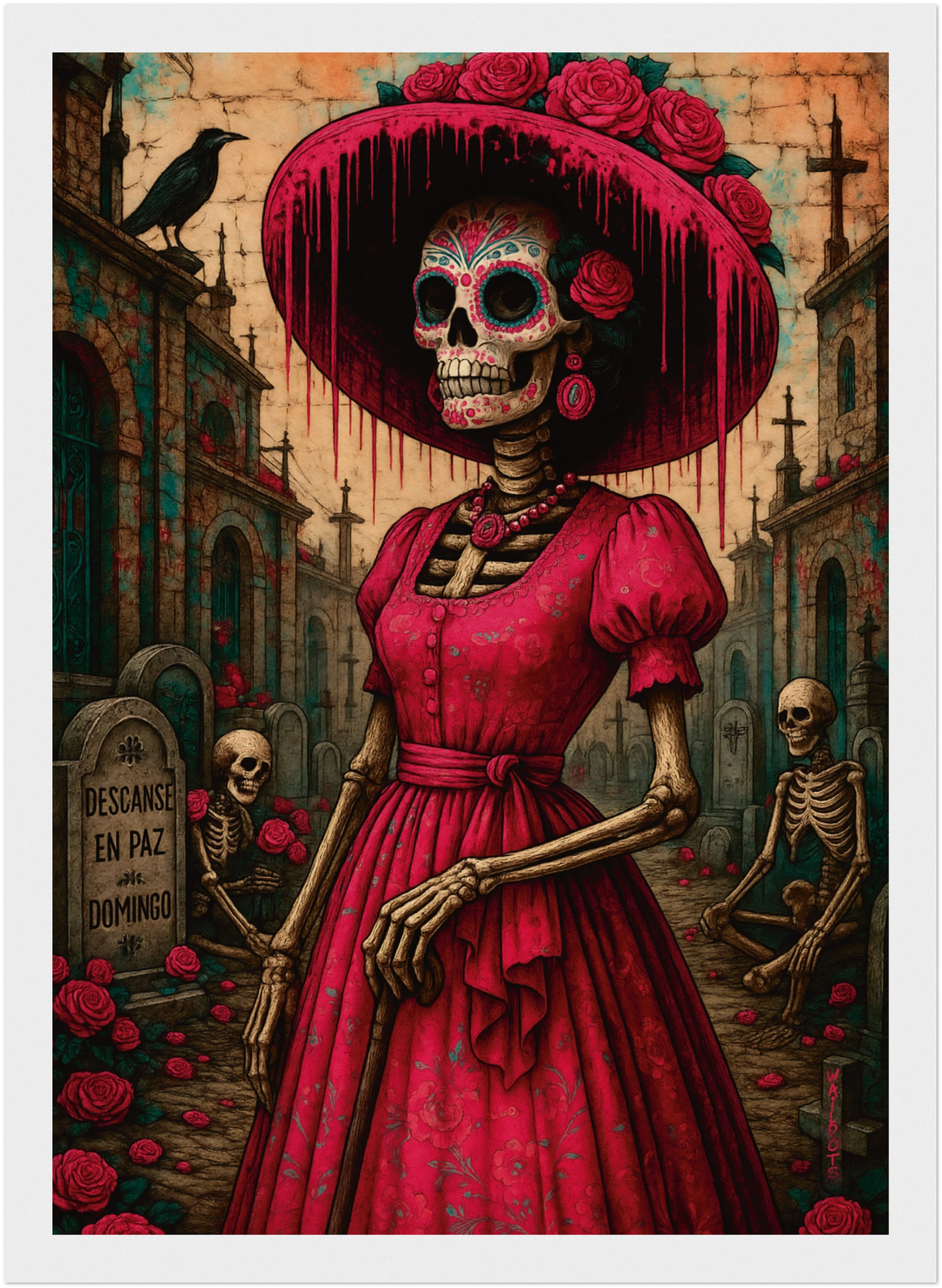 Catrina Domingo – Poster Místico y Folklore Moderno