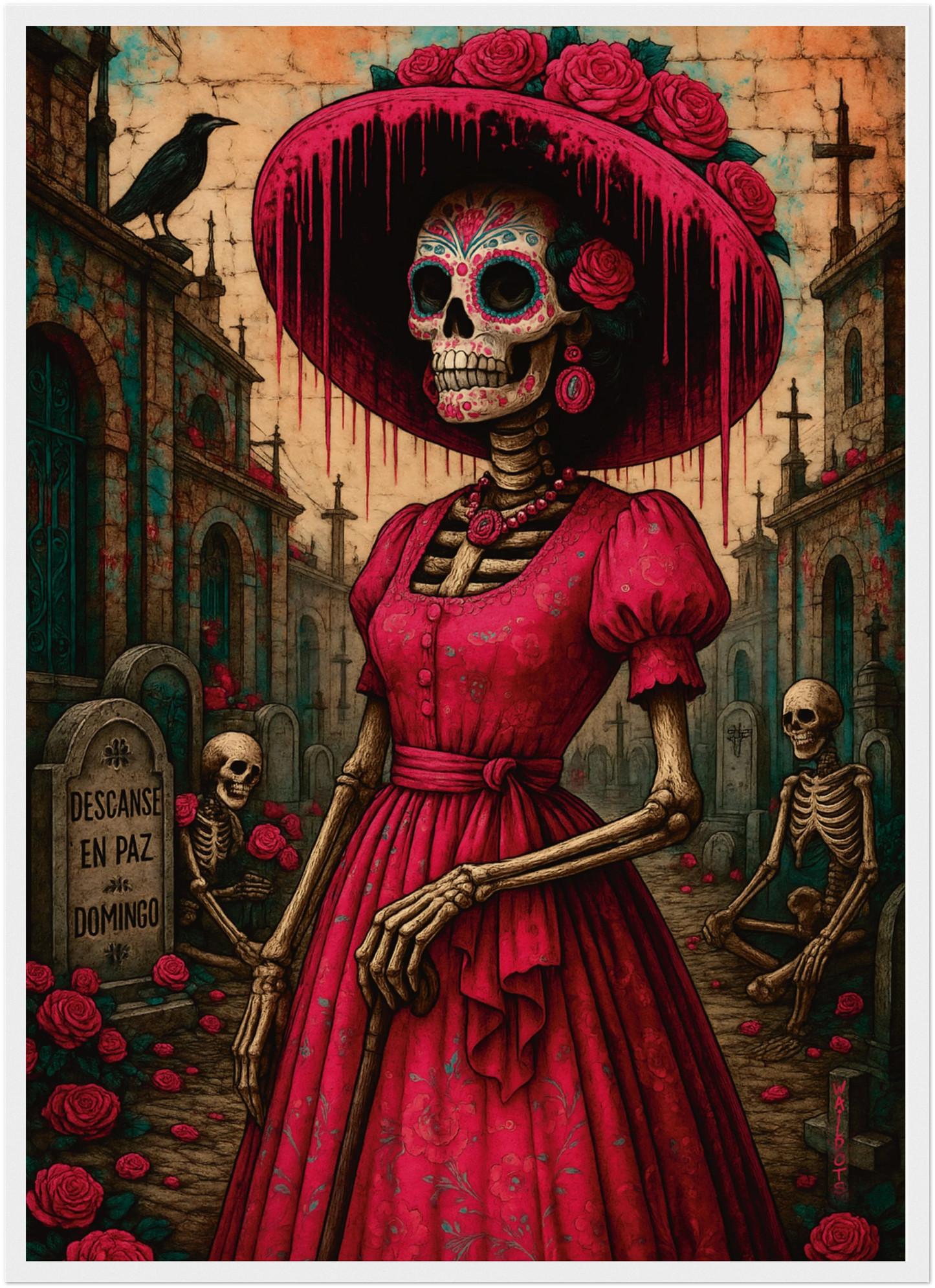 Catrina Domingo – Poster Místico y Folklore Moderno