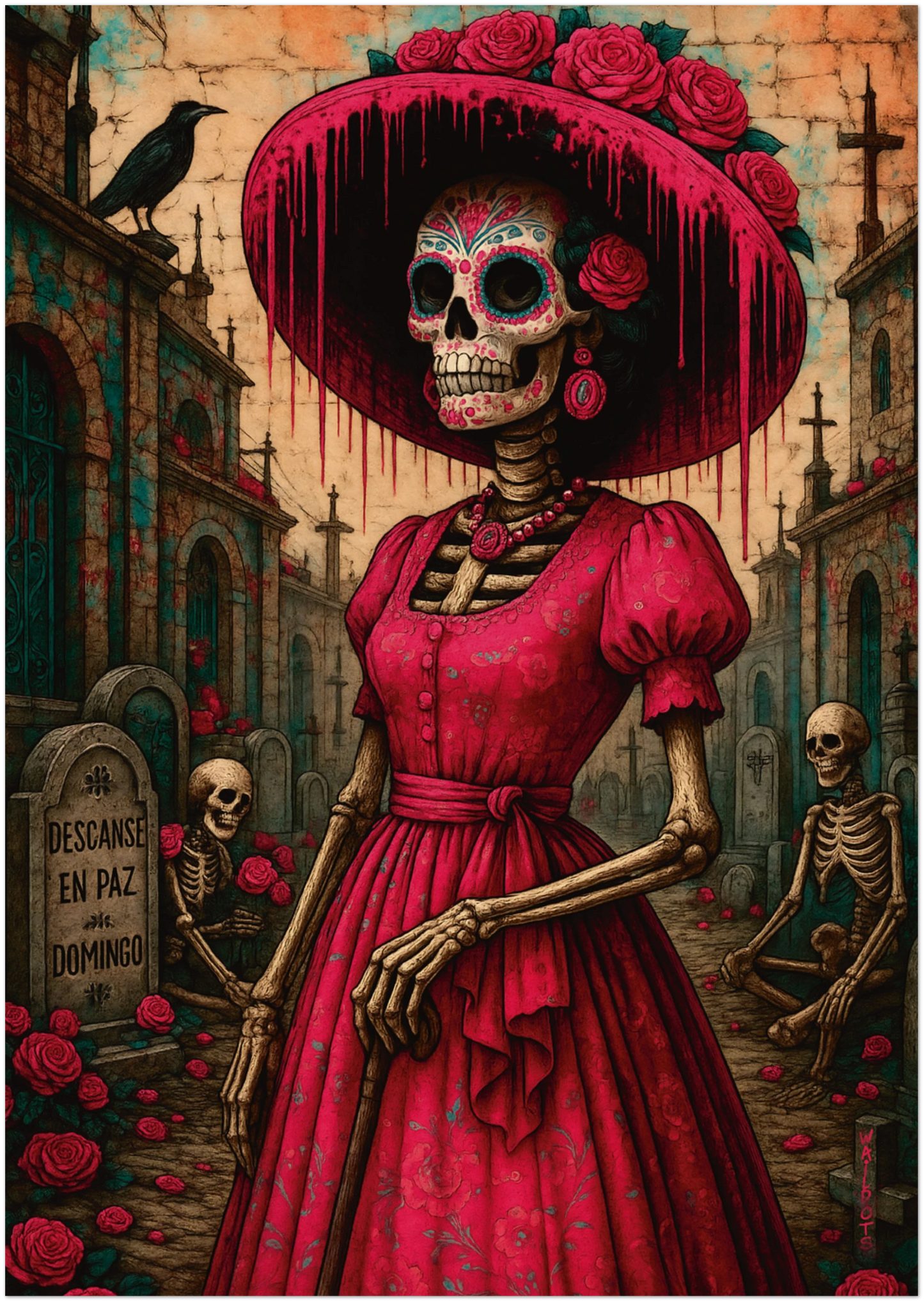 Catrina Domingo – Poster Místico y Folklore Moderno