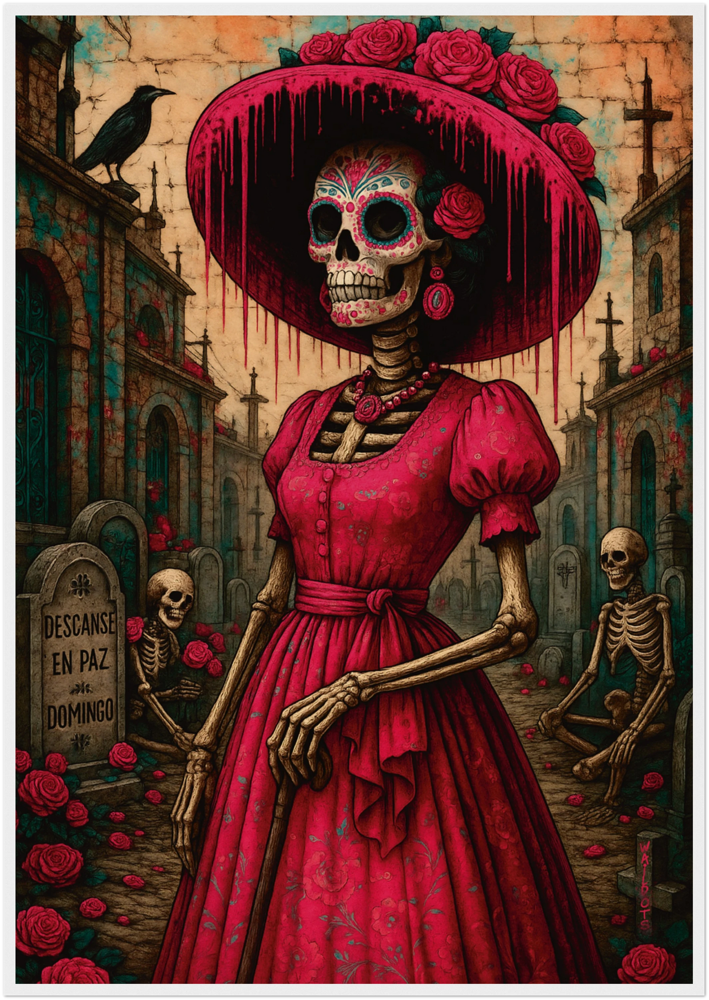 Catrina Domingo – Poster Místico y Folklore Moderno
