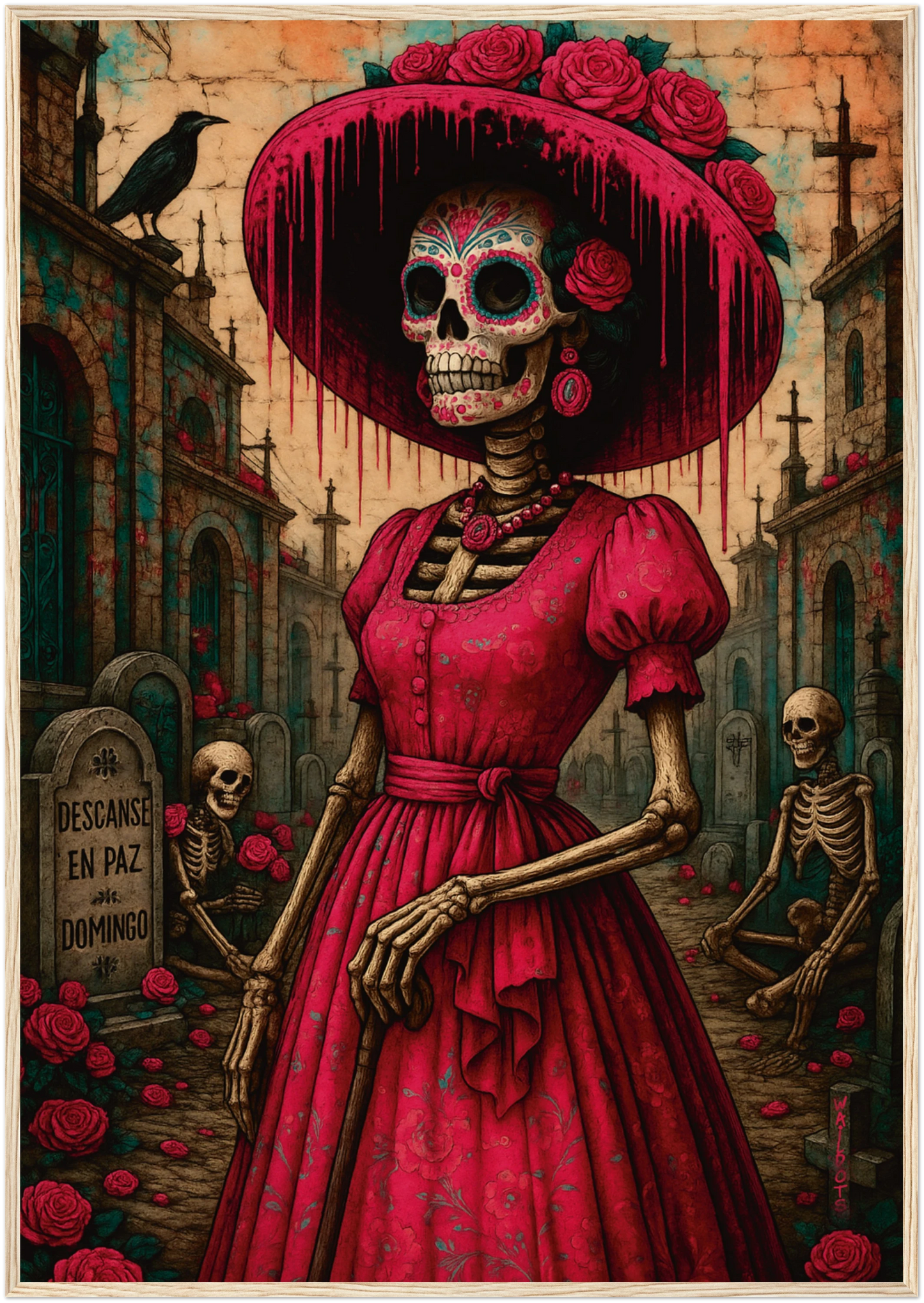 Catrina Domingo – Poster Místico y Folklore Moderno