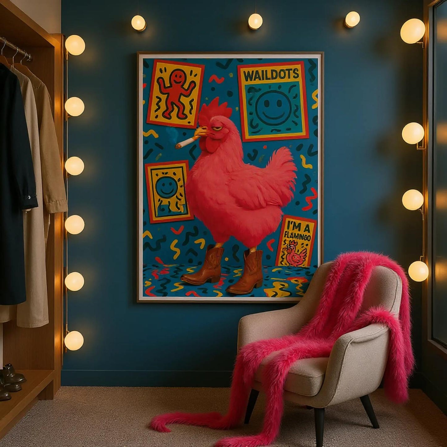 Chicken Coop Diva - Pink Chicken Pop Art Poster