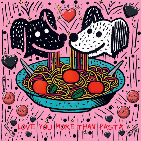 Pasta Lovers | Poster perros amor