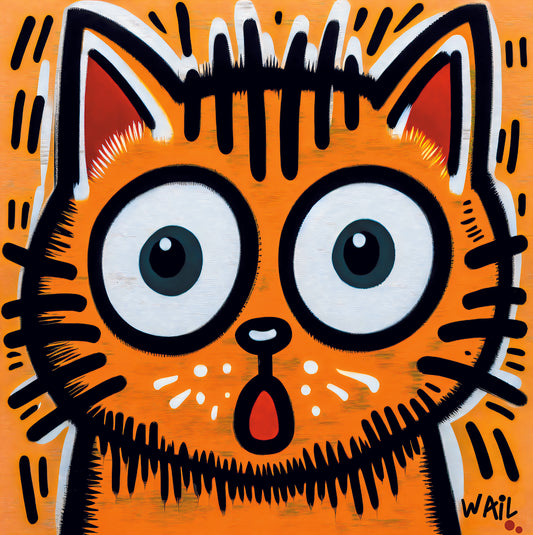 Thor-Orange Meow | Poster gato naranja