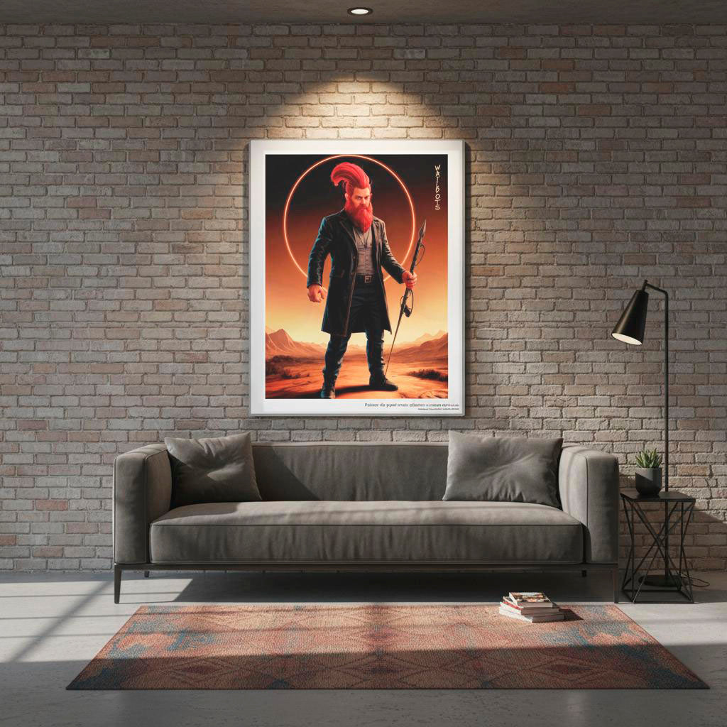 Ignivar - Guerrero Épico en Arte Moderno | Póster Exclusivo