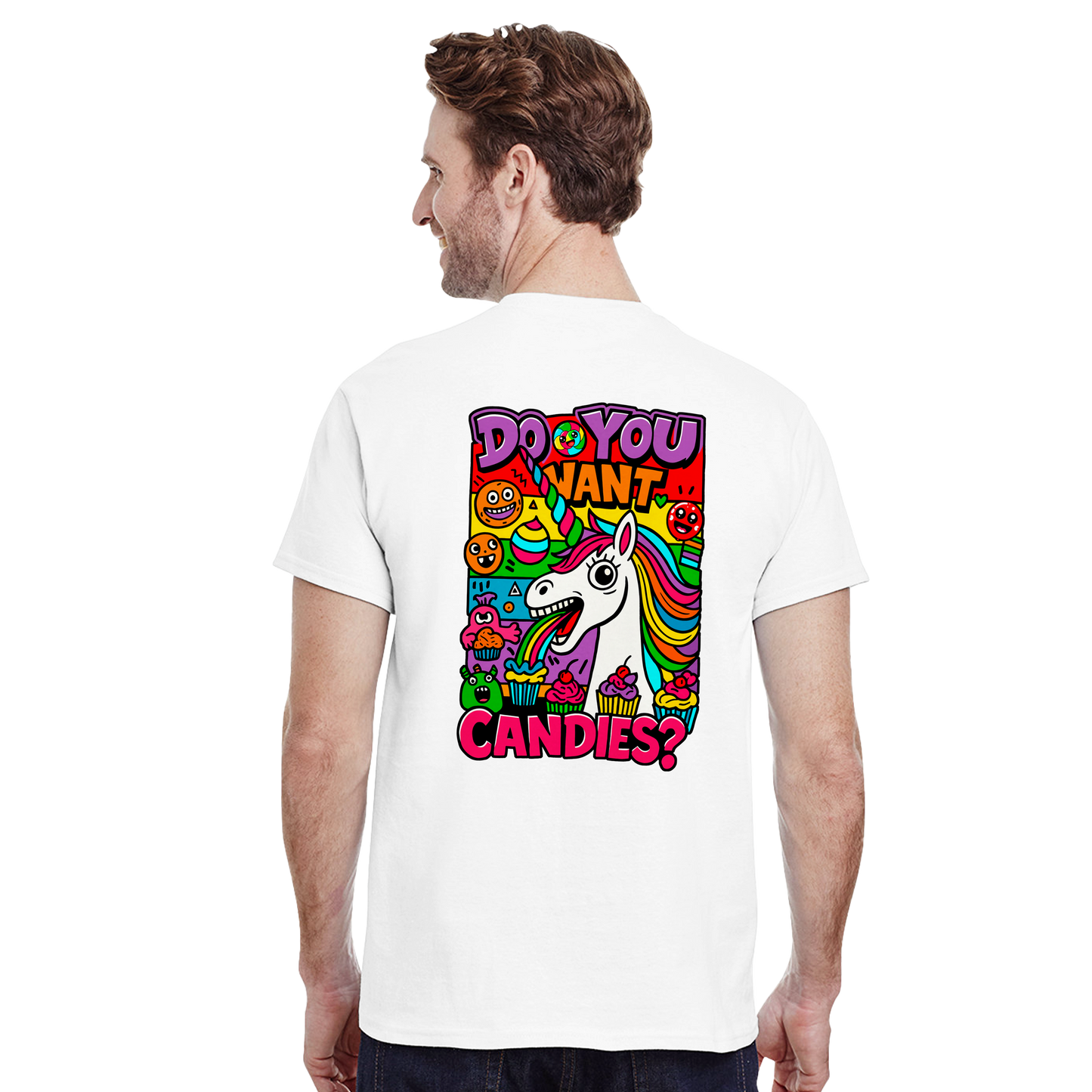 Camiseta Unicorn Candies | Unicornio Kawaii Divertido | Waildots