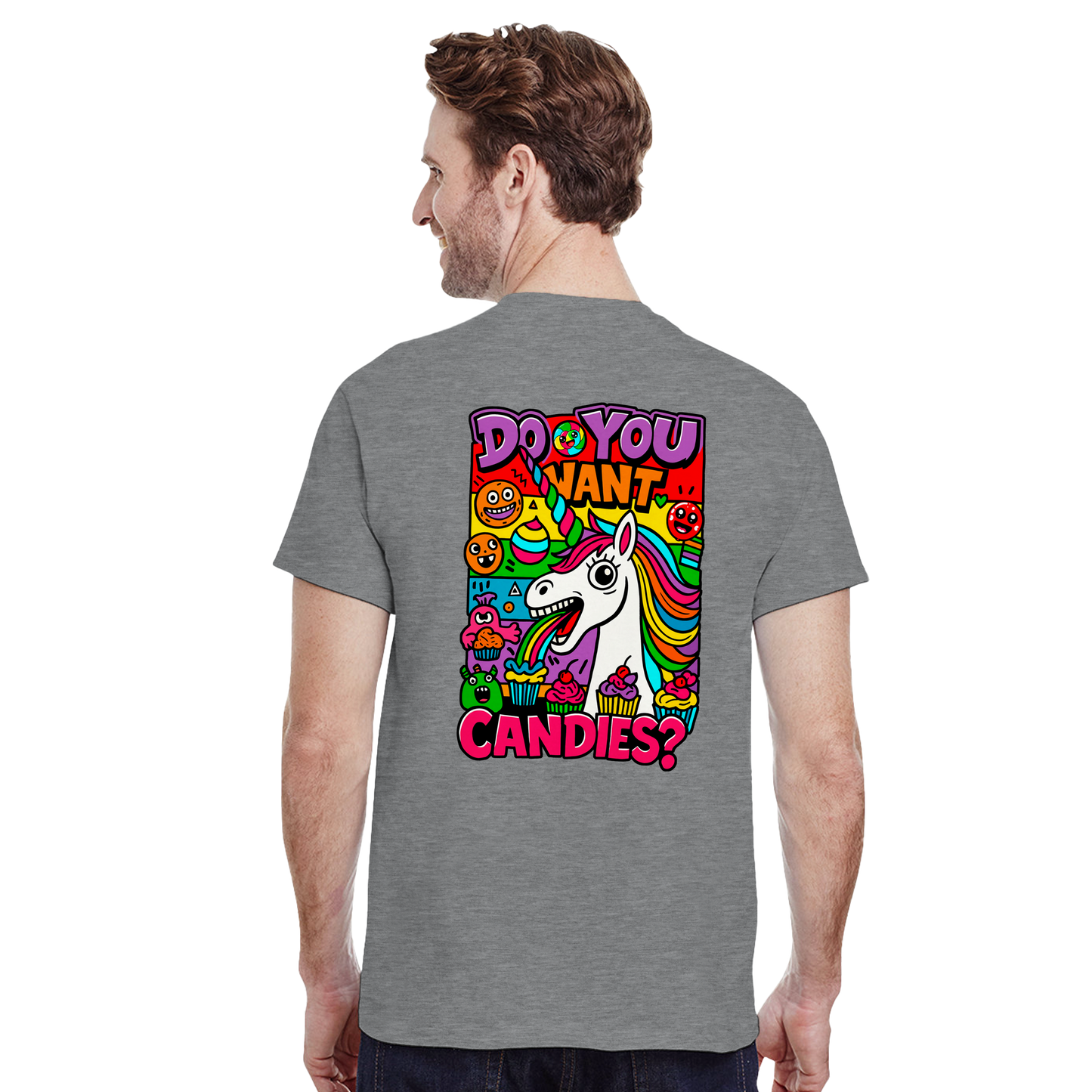 Camiseta Unicorn Candies | Unicornio Kawaii Divertido | Waildots