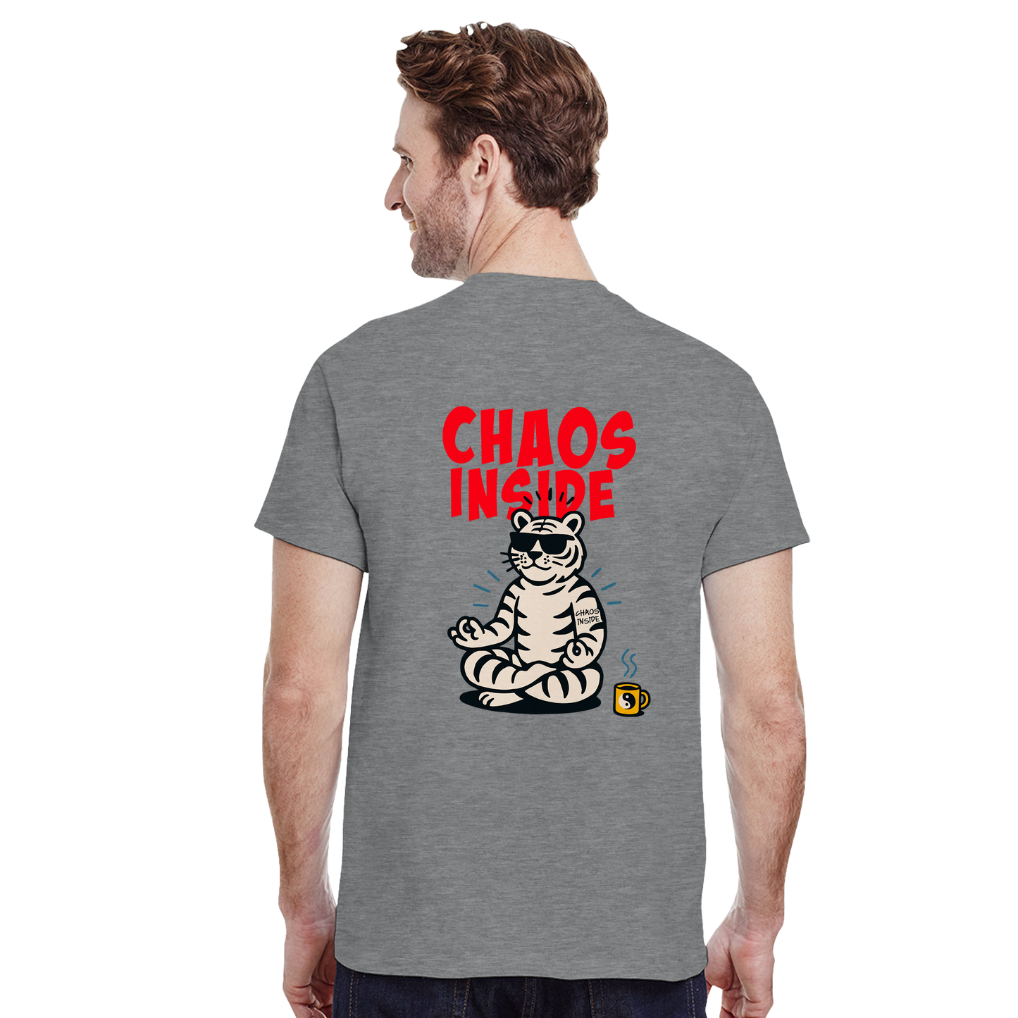 Camiseta Chaos Inside con Tigre Blanco | Waildots