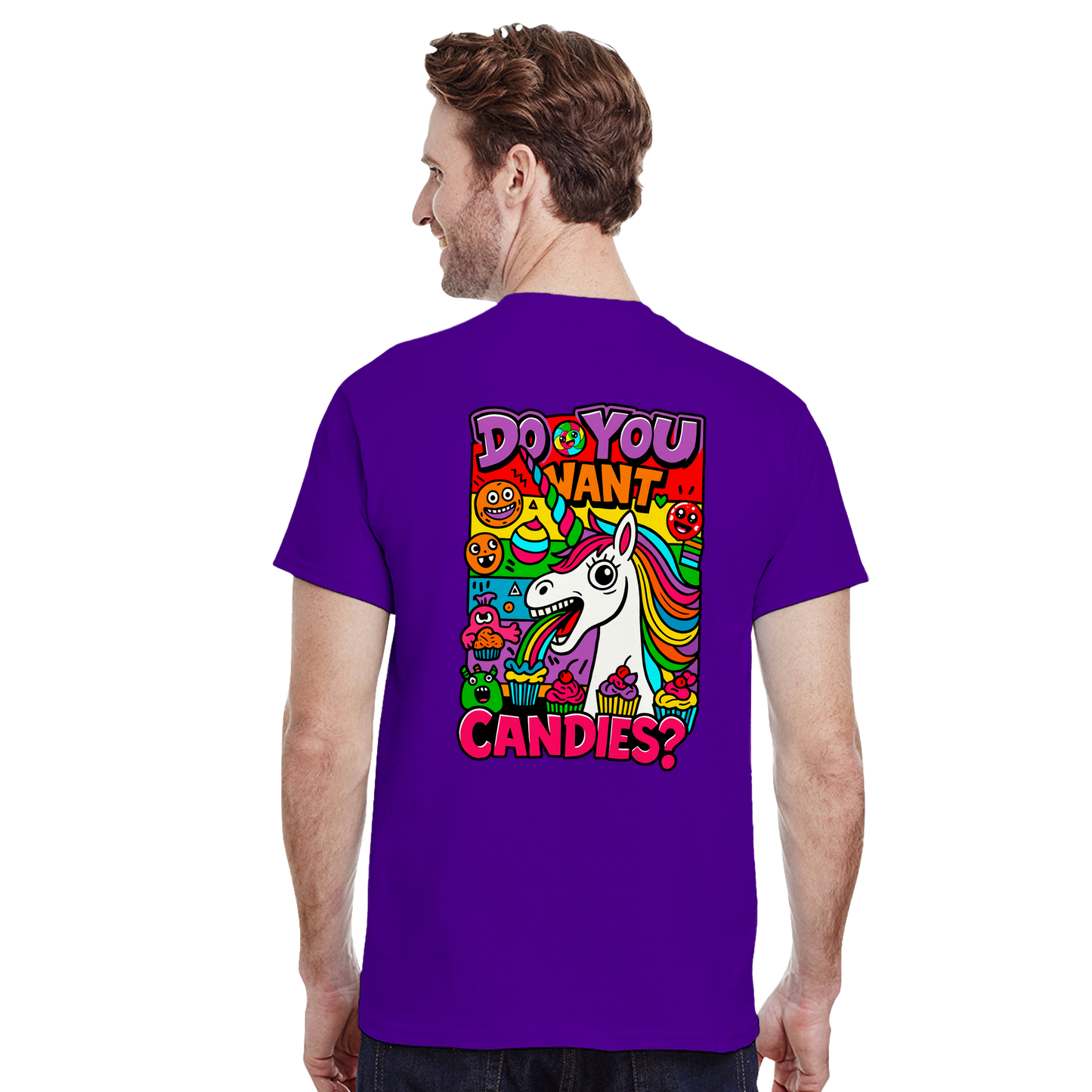 Camiseta Unicorn Candies | Unicornio Kawaii Divertido | Waildots