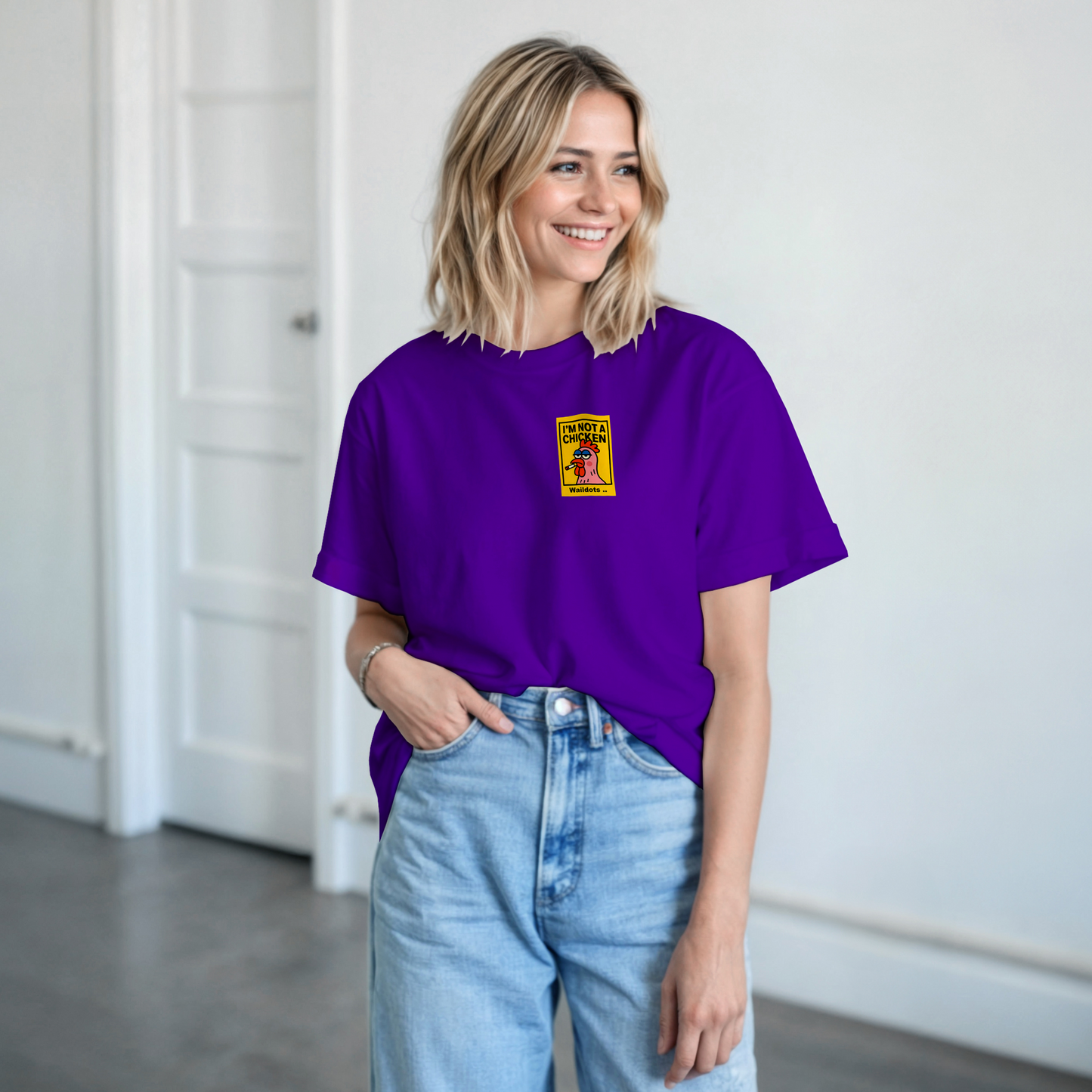 Camiseta "I'm a Flamingo" | Waildots – Diseño divertido de Gallina con estampado graffiti