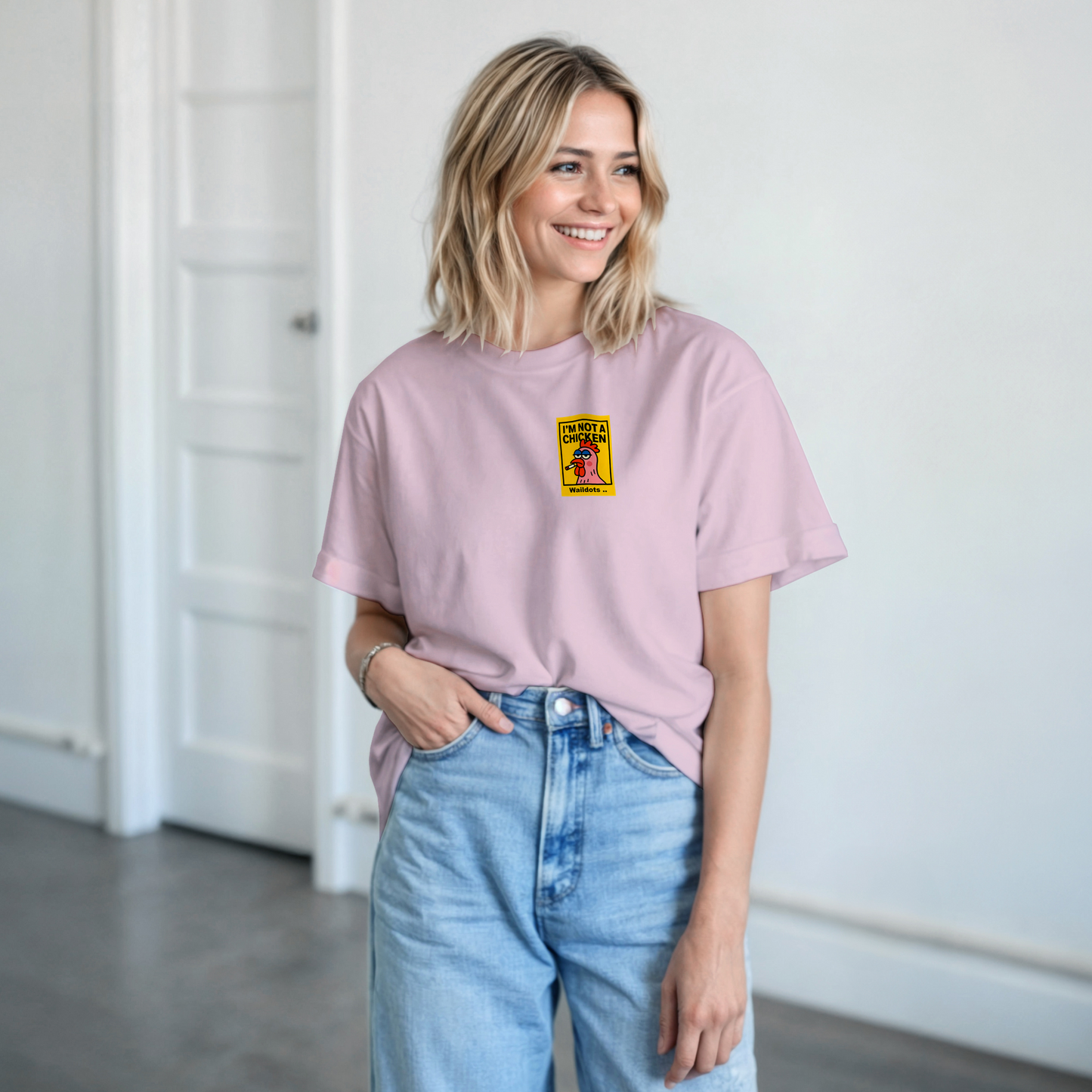 Camiseta "I'm a Flamingo" | Waildots – Diseño divertido de Gallina con estampado graffiti