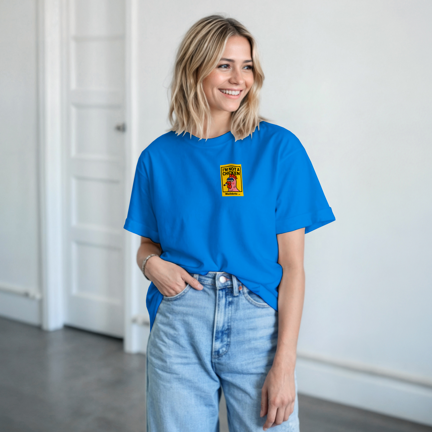 Camiseta "I'm a Flamingo" | Waildots – Diseño divertido de Gallina con estampado graffiti