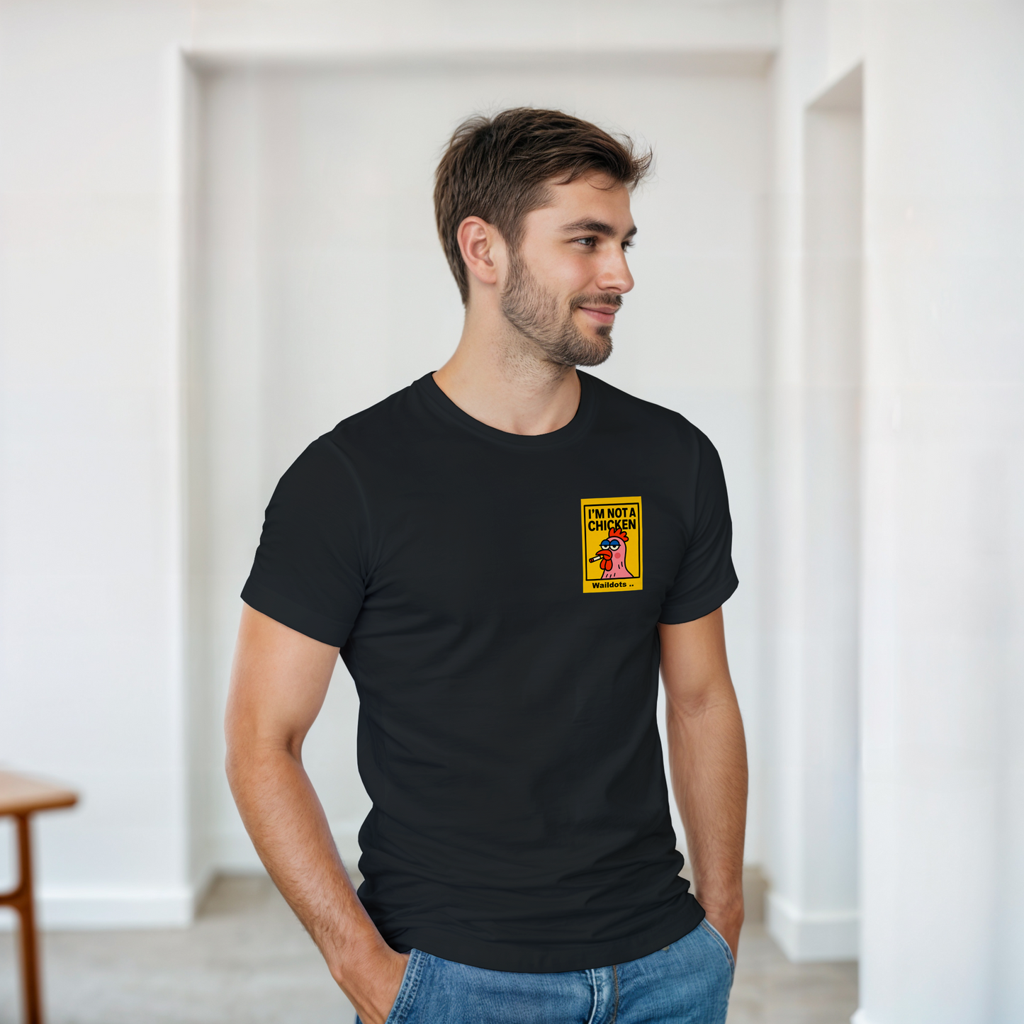 Camiseta "I'm a Flamingo" | Waildots – Diseño divertido de Gallina con estampado graffiti