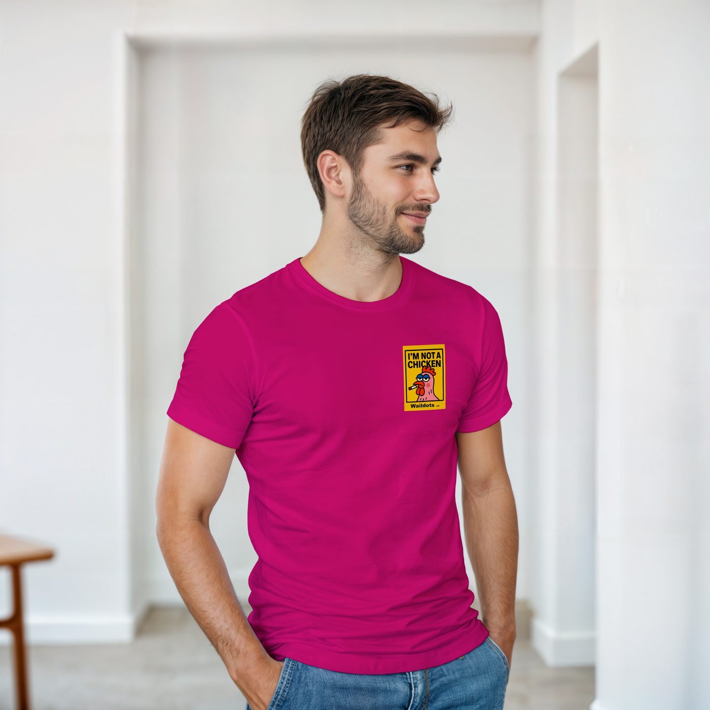 Camiseta "I'm a Flamingo" | Waildots – Diseño divertido de Gallina con estampado graffiti