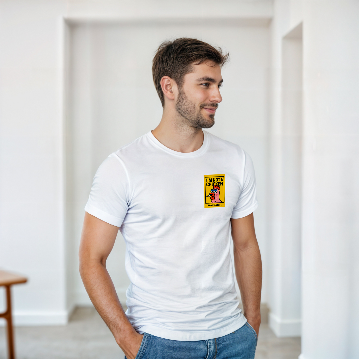Camiseta "I'm a Flamingo" | Waildots – Diseño divertido de Gallina con estampado graffiti