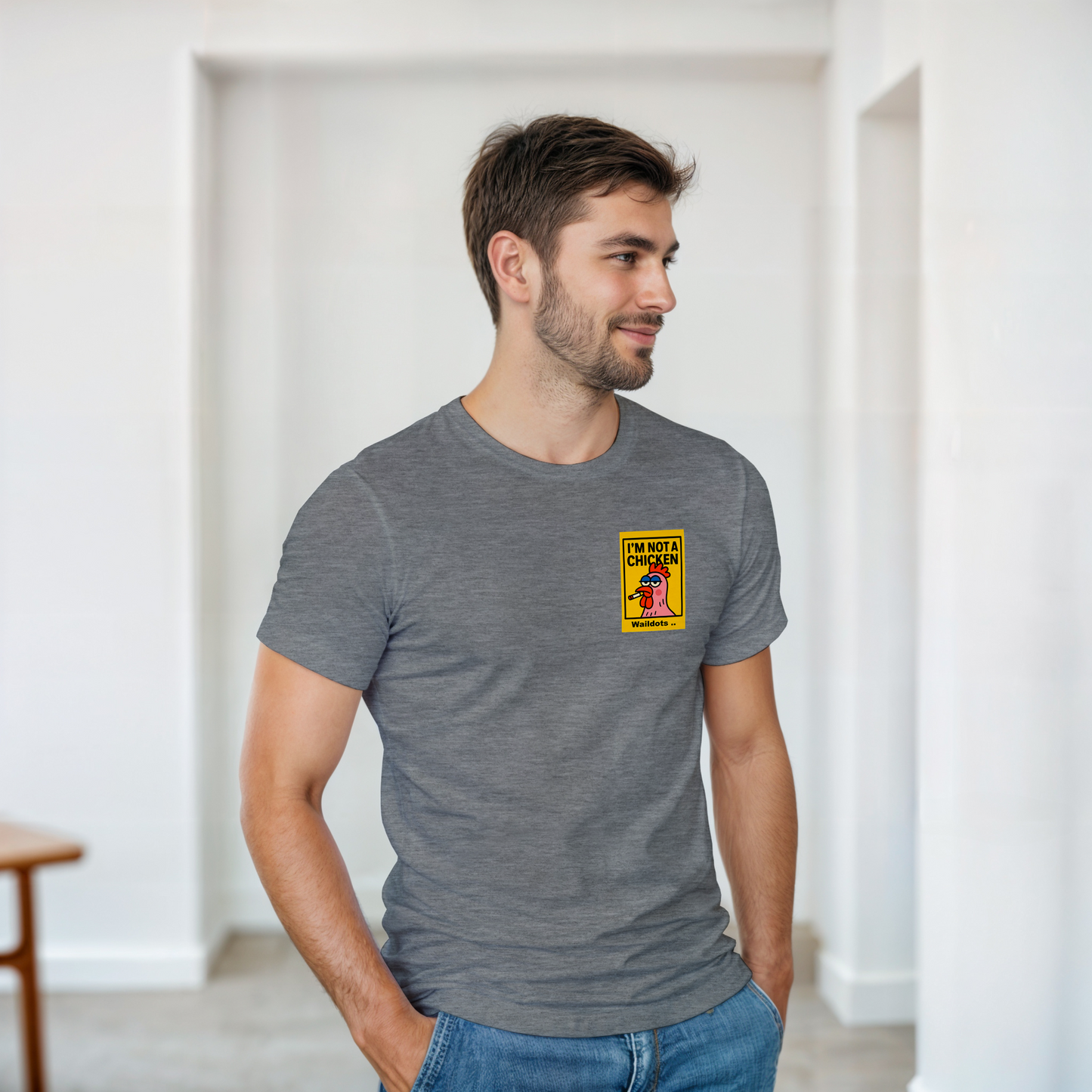 Camiseta "I'm a Flamingo" | Waildots – Diseño divertido de Gallina con estampado graffiti