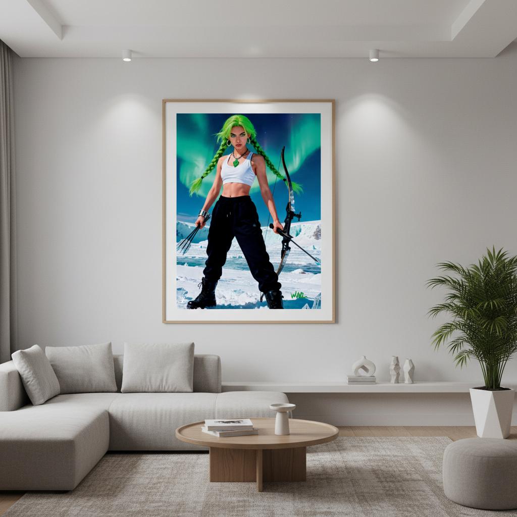 Viper Arrow – Póster / Poster de guerrera futurista | Futuristic Warrior Art Print